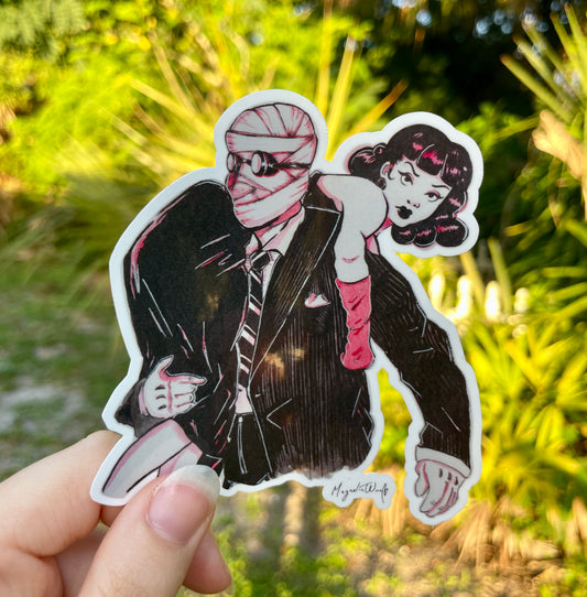 Romantic Invisible Man Sticker